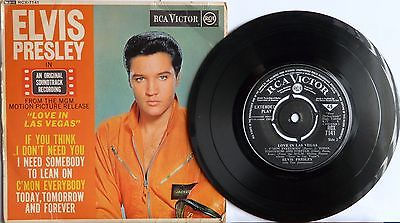 Sell Elvis Presley, Love in Las Vegas EP Vinyl Record 45 RPM